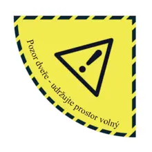 Selbstklebende flache Antirutsch-Markierung (Viertelkreis), 