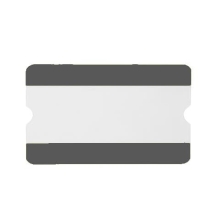 Selbstklebende Kennzeichnungstaschen WT-5118, 1/2 A4 offen – PVC, dunkelgrau, 303×187 mm, 10er-Pack