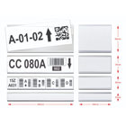 Selbstklebende Leiste, Etikettenhalter, Typ V – 80 mm × 1 m, 10er-Pack