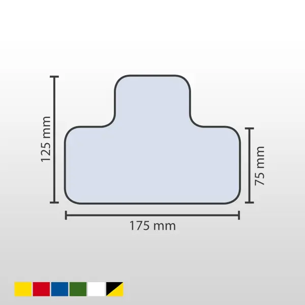 Selbstklebende Palettenplatzmarkierung mit Bedruckung WT-5210, Form 