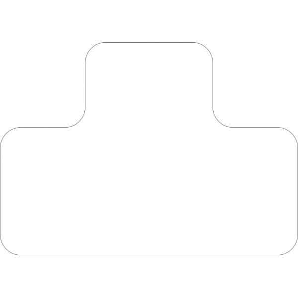 Selbstklebende Palettenplatzmarkierung mit Bedruckung WT-5210, Form ''T'' – Polyester, weiß, 125×175×75 mm, 10er-Pack