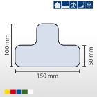 Selbstklebende Palettenplatzmarkierung mit Bedruckung WT-7110, Form 