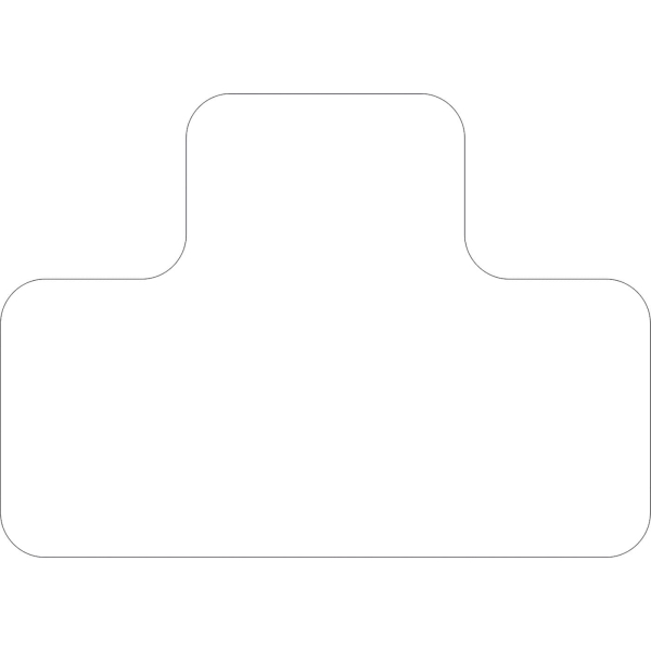 Selbstklebende Palettenplatzmarkierung mit Bedruckung WT-7110, Form ''T'' – Polycarbonat, weiß, 125×175×75 mm, 10er-Pack
