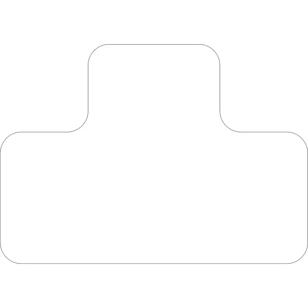 Selbstklebende Palettenplatzmarkierung mit Bedruckung WT-7110, Form ''T'' – Polycarbonat, weiß, 125×175×75 mm, 10er-Pack