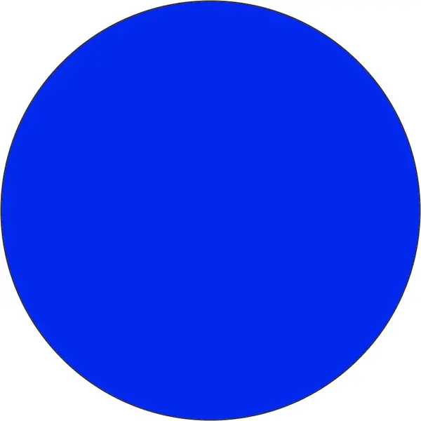 Selbstklebende Palettenplatzmarkierung WT-5110, Form ''Kreis'' – PVC, blau, D. 50 mm, 25er-Pack