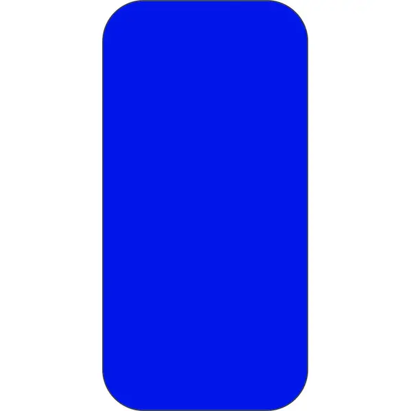 Selbstklebende Palettenplatzmarkierung WT-5110, Form ''Rechteck'' – PVC, blau, 100×50 mm, 25er-Pack