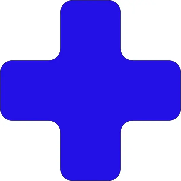 Selbstklebende Palettenplatzmarkierung WT-5110, Form ''X'' – PVC, blau, 150×150×50 mm, 25er-Pack