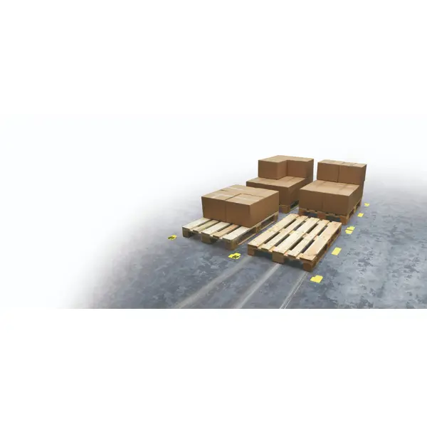 Selbstklebende Palettenplatzmarkierung WT-5610, Form 