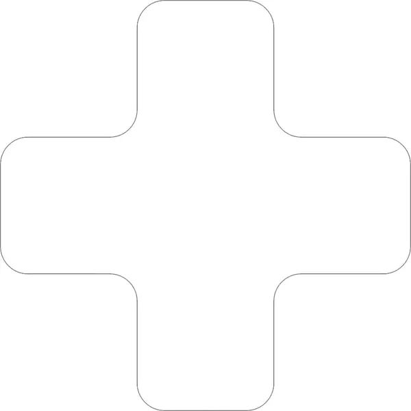 Selbstklebende Palettenplatzmarkierung WT-5610, Form ''X'' – Weichaluminium, weiß, 150×150×50 mm, 25er-Pack