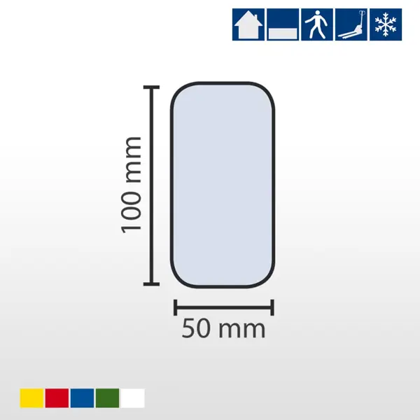 Selbstklebende Palettenplatzmarkierung WT-7110, Form 