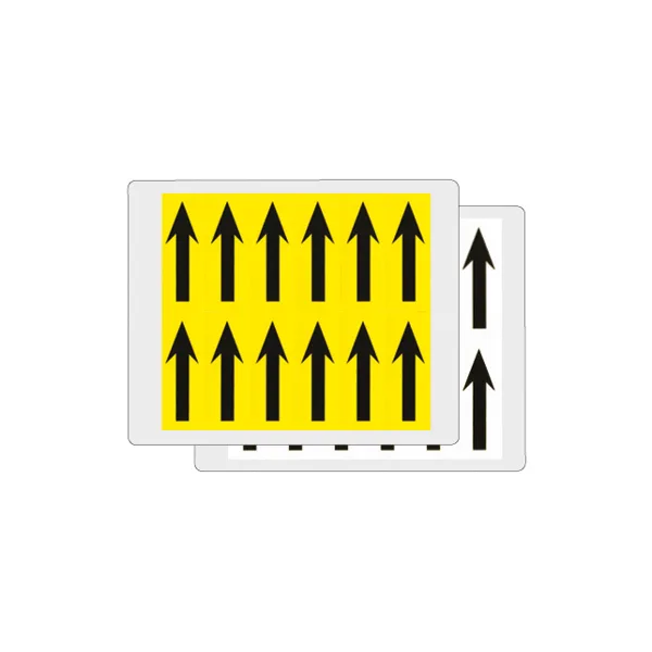 Selbstklebende Pfeile – weißer Hintergrund, 6 Zeichen auf Karte