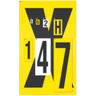 Selbstklebende Pfeile – weißer Hintergrund, 6 Zeichen auf Karte