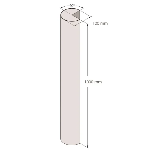 Selbstklebendes Schutzeckenprofil SoftBumper aus Schaumstoff, Form "Kreis" – 1000×D.100 mm, gelb-schwarz