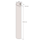 Selbstklebendes Schutzeckenprofil SoftBumper aus Schaumstoff, Form "Kreis" – 1000×D.150 mm, gelb-schwarz