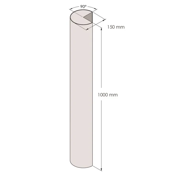 Selbstklebendes Schutzeckenprofil SoftBumper aus Schaumstoff, Form "Kreis" – 1000×D.150 mm, gelb-schwarz