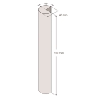 Selbstklebendes Schutzeckenprofil SoftBumper aus Schaumstoff, Form "Kreis" – 730×D.40 mm, gelb-schwarz