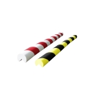 Selbstklebendes Schutzeckenprofil SoftBumper aus Schaumstoff, Form "Kreis" – 730×D.40 mm, rot-weiß