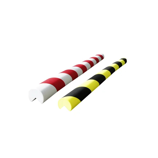 Selbstklebendes Schutzeckenprofil SoftBumper aus Schaumstoff, Form "Kreis" – 730×D.40 mm, rot-weiß