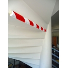 Selbstklebendes Schutzeckenprofil SoftBumper aus Schaumstoff, Form "Kreis" – 730×D.40 mm, rot-weiß