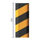 Selbstklebendes Schutzprofil aus Schaumstoff für Stahlträger–1000×400×200mm, gelb-schwarz