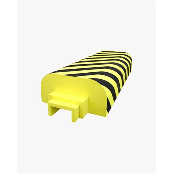 Selbstklebendes Schutzprofil aus Schaumstoff für Stahlträger–1000×400×200mm, gelb-schwarz