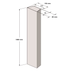 Selbstklebendes Schutzprofil SoftBumpers aus Schaumstoff, 1000×80 mm, gelb-schwarz