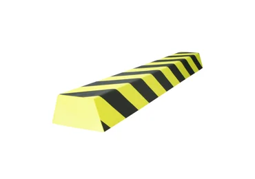 Selbstklebendes Schutzprofil SoftBumpers aus Schaumstoff, 1000×80 mm, gelb-schwarz