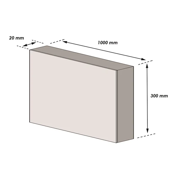 Selbstklebendes Wandschutzprofil SoftBumpers aus Schaumstoff – 1000×300 mm, rot-weiß