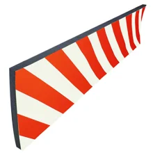 Selbstklebendes Wandschutzprofil SoftBumpers aus Schaumstoff – 1000×300 mm, rot-weiß
