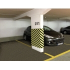 Selbstklebendes Wandschutzprofil SoftBumpers aus Schaumstoff – 1500×1000 mm, gelb-schwarz