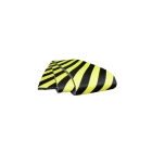 Selbstklebendes Wandschutzprofil SoftBumpers aus Schaumstoff – 5000×300 mm, gelb-schwarz