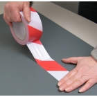 Selbstklebendes Warnband – 50 mm × 33m, rot-weiß
