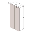 Selbstklebendes Warnschutzeckenprofil SoftBumpers aus Schaumstoff – 400×75 mm, rot-weiß