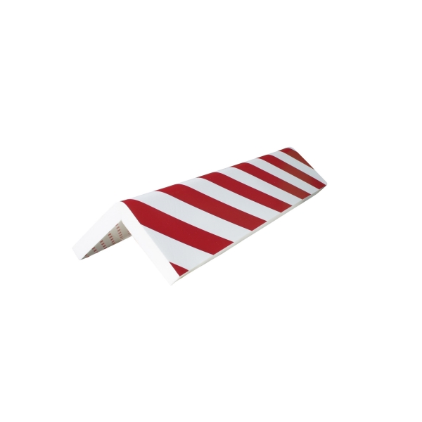 Selbstklebendes Warnschutzeckenprofil SoftBumpers aus Schaumstoff – 400×75 mm, rot-weiß