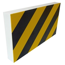 Selbstklebendes Warnschutzprofil SoftBumpers aus Schaumstoff – 350×200 mm, gelb-schwarz