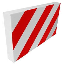 Selbstklebendes Warnschutzprofil SoftBumpers aus Schaumstoff – 350×200 mm, rot-weiß