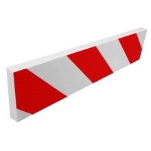 Selbstklebendes Warnschutzprofil SoftBumpers aus Schaumstoff – 350×80 mm, rot-weiß