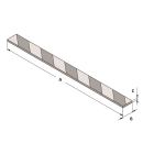 Selbstklebendes Warnschutzprofil SoftBumpers aus Schaumstoff – 5000×60 mm, rot-weiß