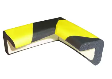 Selbstklebendes Warnschutzprofil SoftBumpers aus Schaumstoff – 70×30 mm, gelb-schwarz
