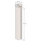 Selbstklebendes Warnschutzprofil SoftBumpers aus Schaumstoff für Stahlträger – 750× D.40 mm, gelb-schwarz