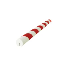 Selbstklebendes Warnschutzprofil SoftBumpers aus Schaumstoff für Stahlträger – 750×D.40 mm, rot-weiß