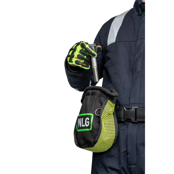 Selbstschließendes Werkzeugetui mit Tragfähigkeit 5 kg – Nylon, grün-schwarz, 250×200×100 mm