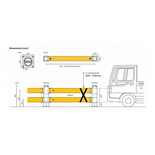 Bezpečnostná zábrana A-SAFE, iFlex Atlas Double Traffic Barrier – 1,2 m