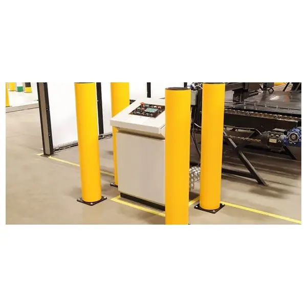 Sicherheitsabsperrung A-SAFE, iFlex Säule Bollard – gelb, h.1200 mm, D.210 mm