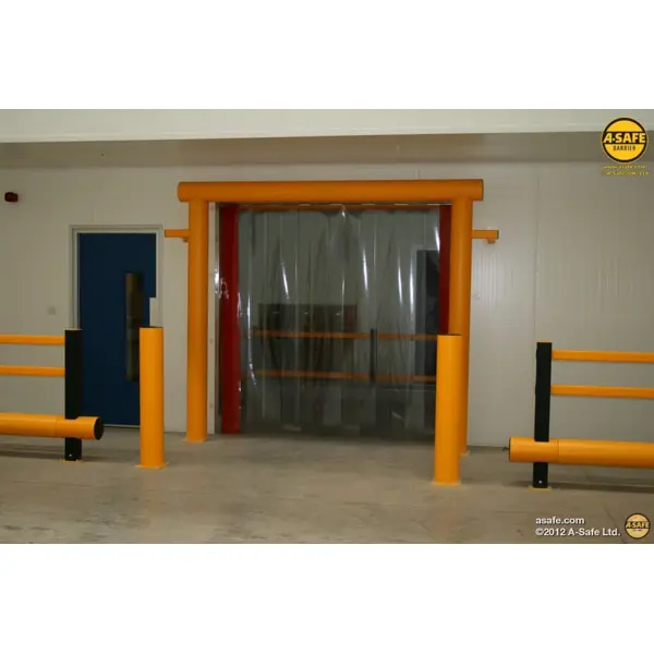 Sicherheitsabsperrung A-SAFE, iFlex Säule Bollard – gelb, h.835 mm, D.190 mm