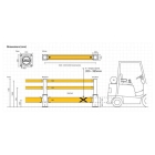 Sicherheitsabsperrung A-SAFE, iFlex Single Traffic Barrier Plus, hoch – 0,8 m