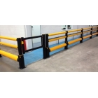 Sicherheitsabsperrung A-SAFE, kurzes selbstschließendes Flügeltor Swing Gate – 1000 mm