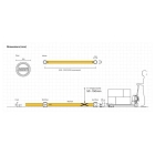 Sicherheitsabsperrung A-SAFE, mFlex Single micro Barrier GroundLevel – 0,7 m