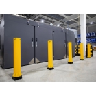 Sicherheitsabsperrung A-SAFE, Monoplex Bollard – gelb, h.1195 mm, D.190 mm, nur Innenbereich