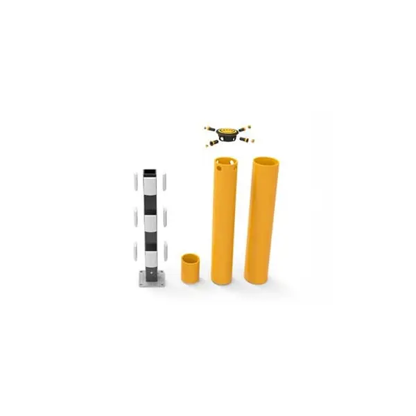 Bezpečnostná zábrana A-SAFE, nárazuodolný stĺp HeavyDuty Bollard – žltá, v. 1200 mm, pr. 210 mm